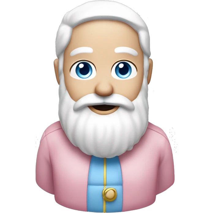 Light Pink Santa Claus with Caucasian skin and blue eyes emoji