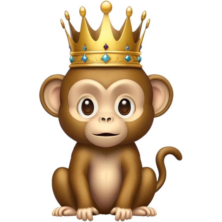 monkey with crown emoji
