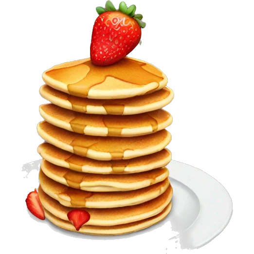 Pancakes with strawberries  emoji