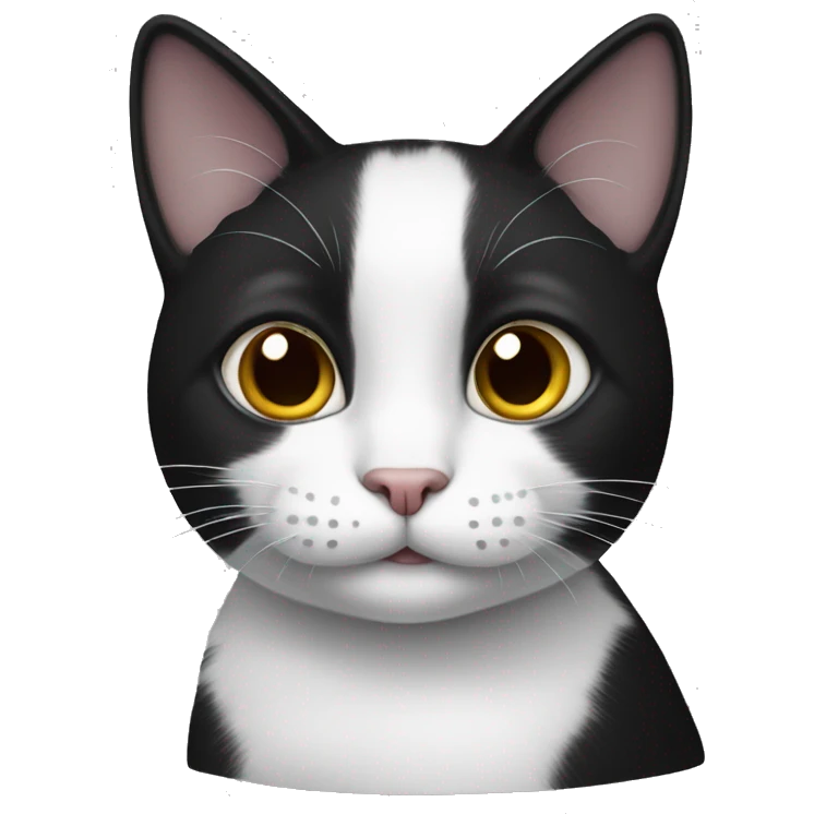 Black and white cat emoji