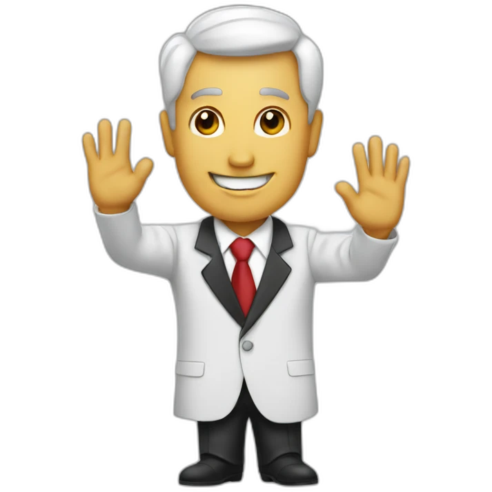 mexican politician saying hi five emoji
