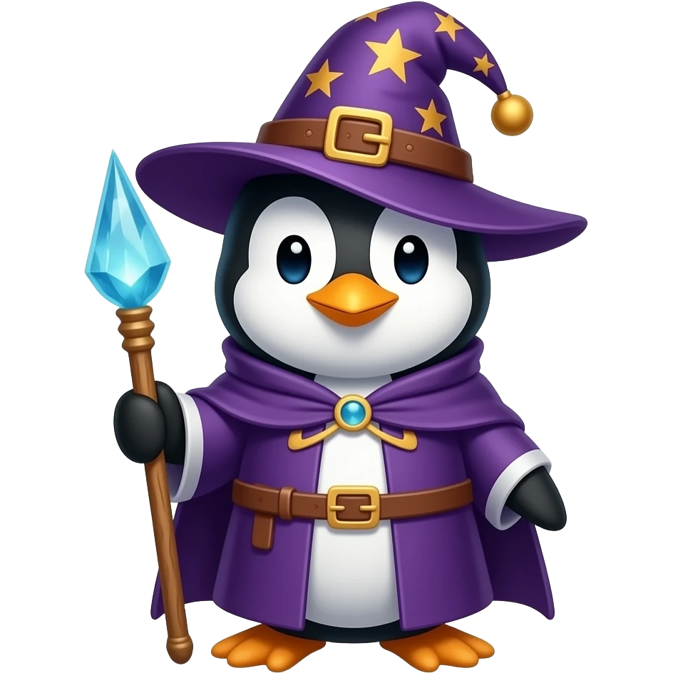 Penguin Wizard emoji
