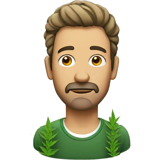 man with weed emoji