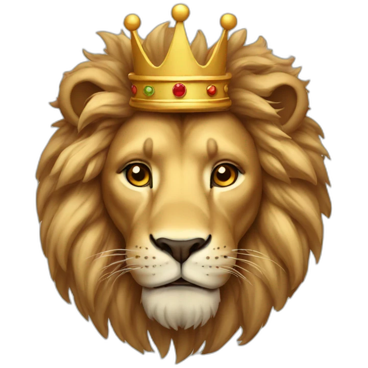Lion with crown emoji