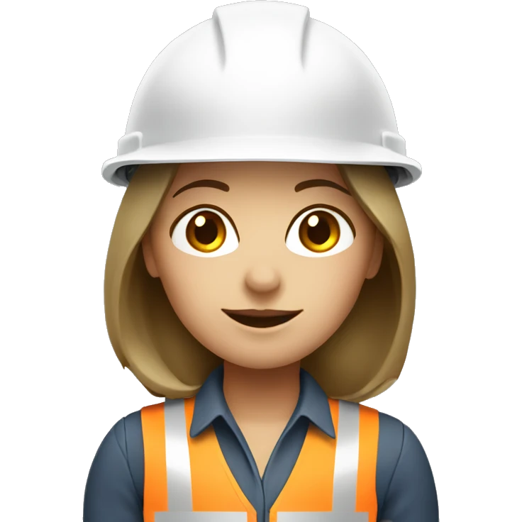 Female Civil engineer with white helmet  emoji