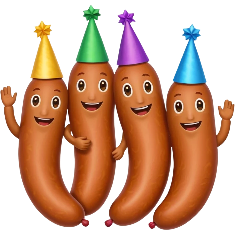 the sausages are dancing at a party emoji