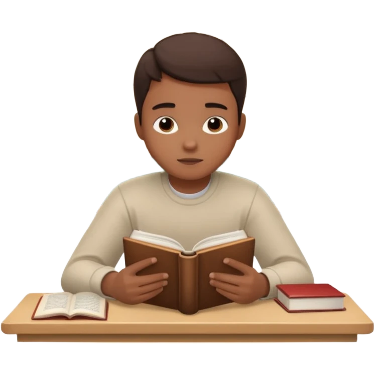 work hard thinking studying learning in a calming resource classroom emoji