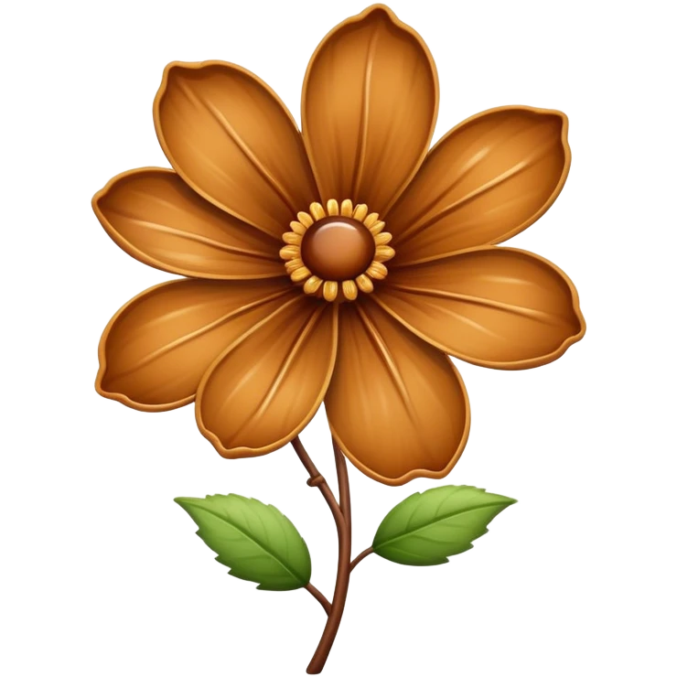 brown caramel flower beautiful finish  emoji