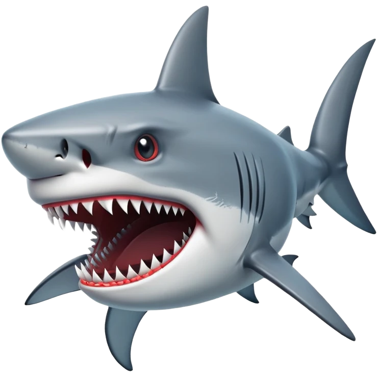 angry shark emoji