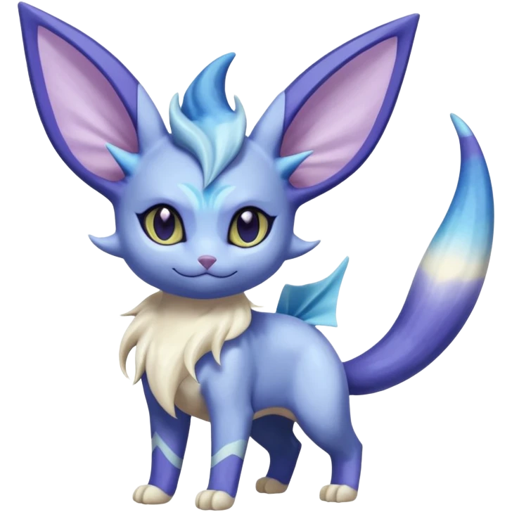 Espeon-Vaporeon-Meowstic-Fakémon-hybrid-creature (full body)  emoji