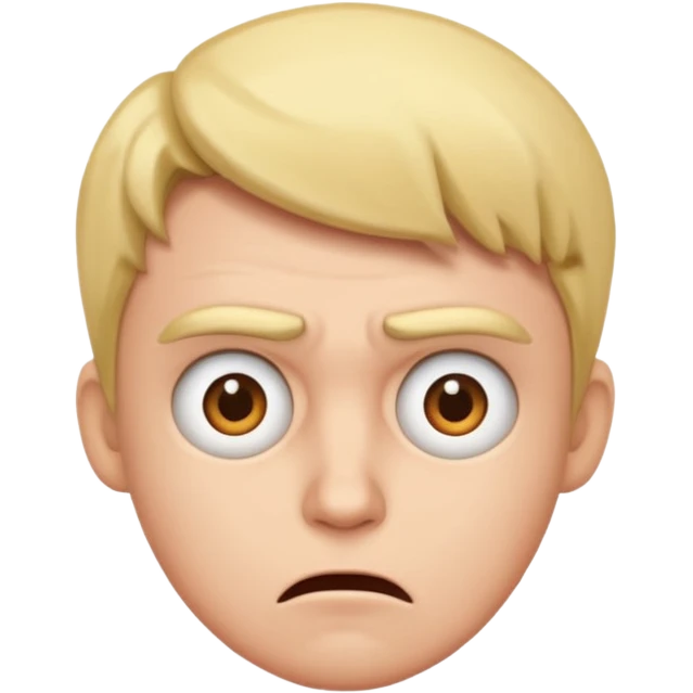Confused mad face emoji