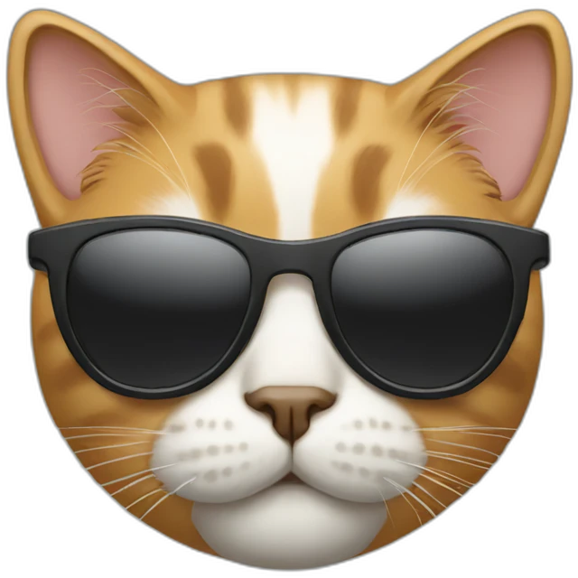 Cat with sunglasses emoji