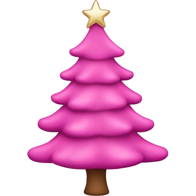 Pink chrismas tree emoji