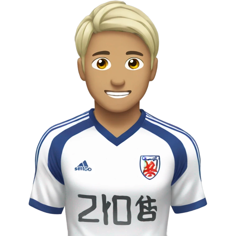 anime jugador de futbol japones chutando un balo emoji
