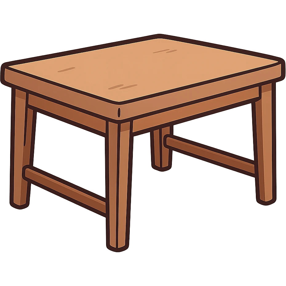 table in flat design style emoji