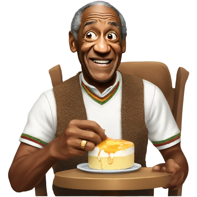 Bill Cosby eating pudding emoji
