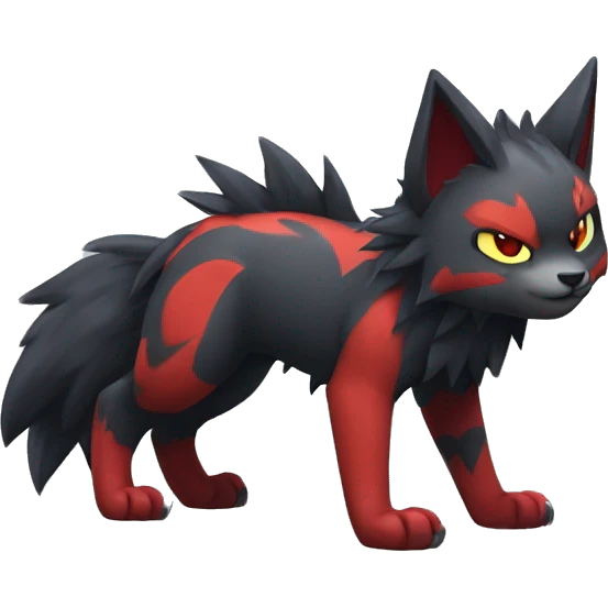  Kawaii Edgy Cool Beautiful Poochyena-Torracat-Litten-Zoroark full body emoji