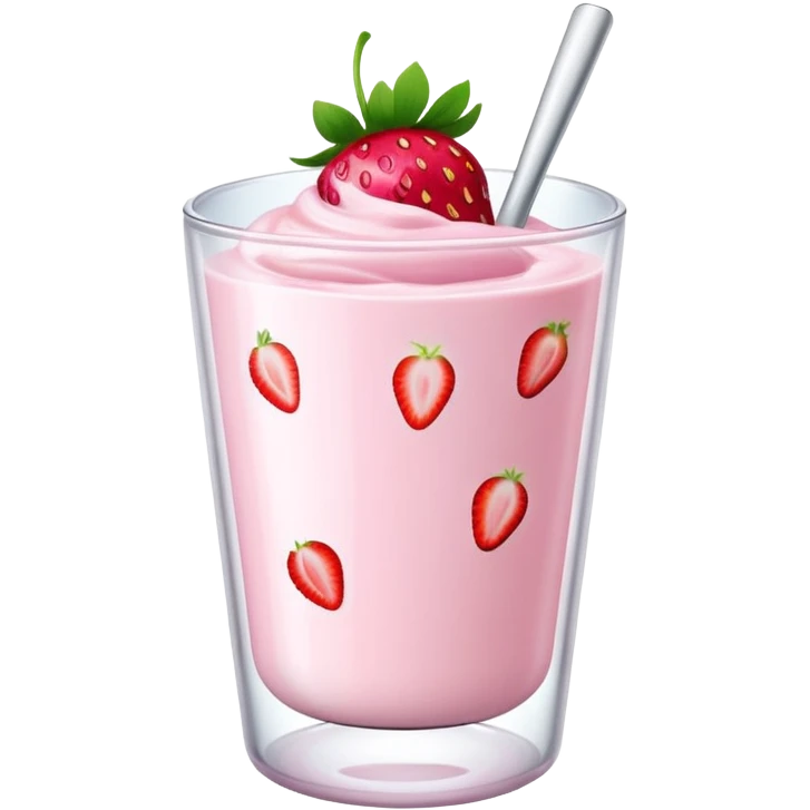 Strawberry yogurt emoji