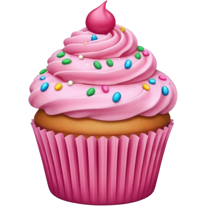Cupcake with pink icing emoji