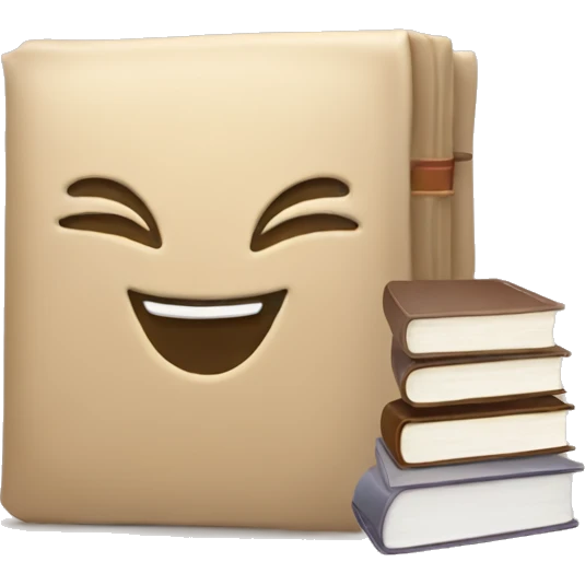 Beige e-commerce and books emoji