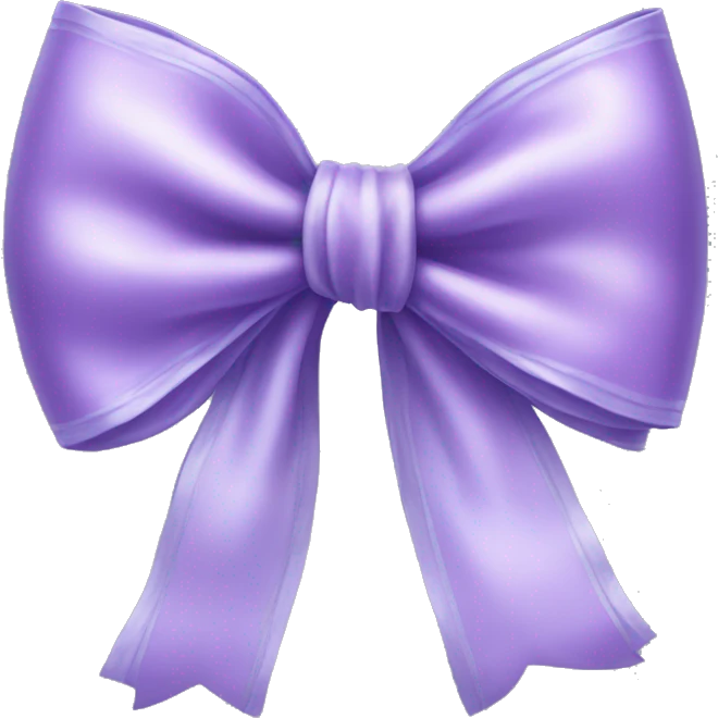 Realistic lilac silk bow emoji