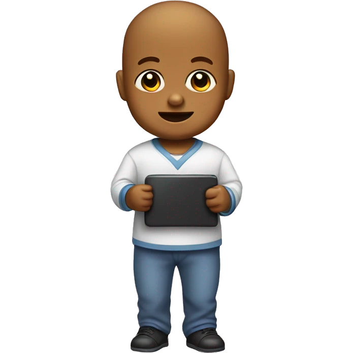 bebé con mando de consola emoji