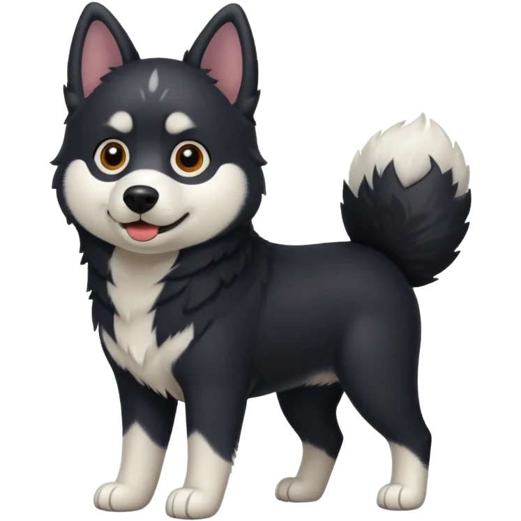 Create a black husky emoji emoji