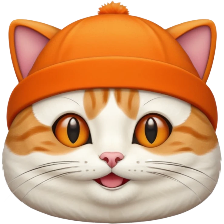 happy cat wearing a hat made only out of sushi emoji