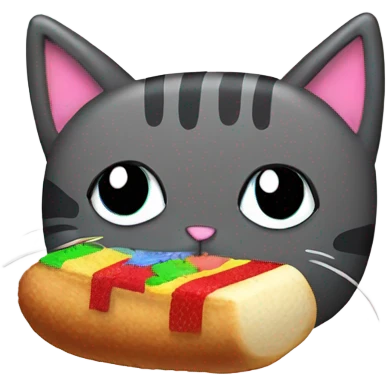 Nyan cat eating Santa clause emoji