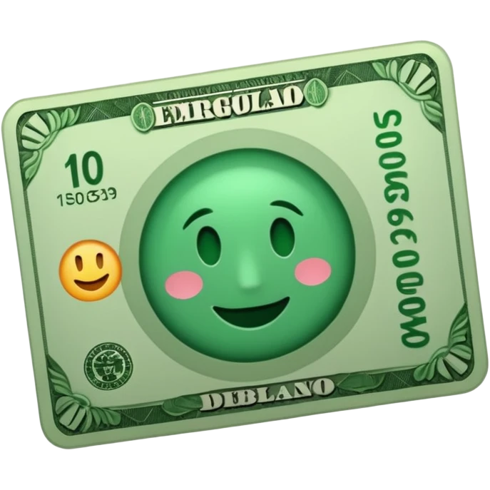un billete pero sin caras  emoji