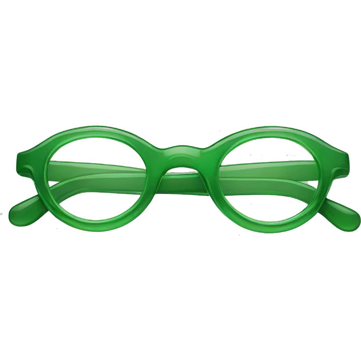 Green eyeglass frames emoji