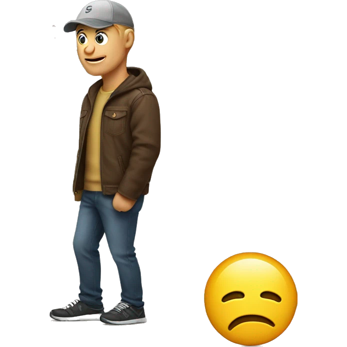 Cool emoji watching someone walk by emoji