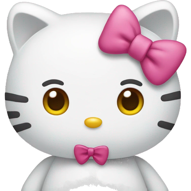 Hello kitty with pink bow emoji