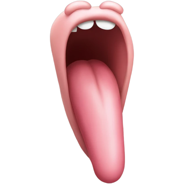an emoji  of a tongue emoji