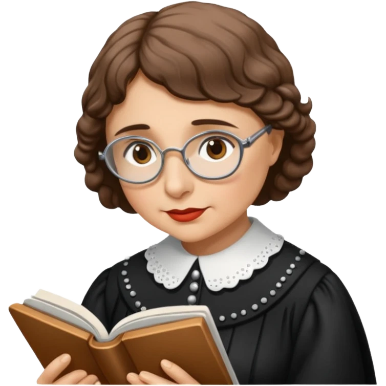 Helen keller reading braille blind emoji