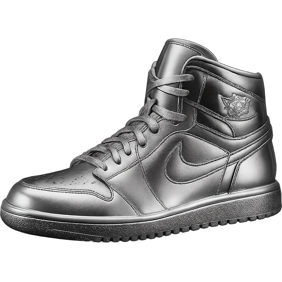 chrome style Nike Air Jordan high-top sneaker emoji