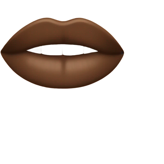 Brown lip emoji