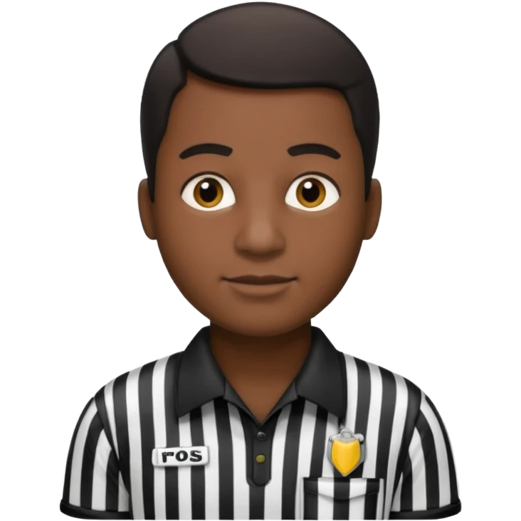 Referee, black emoji
