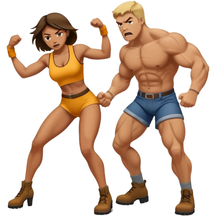 Femdom stepped on men emoji