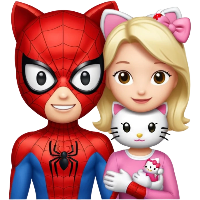  اسپایدرمن هلو کیتی اسپایدر من emoji