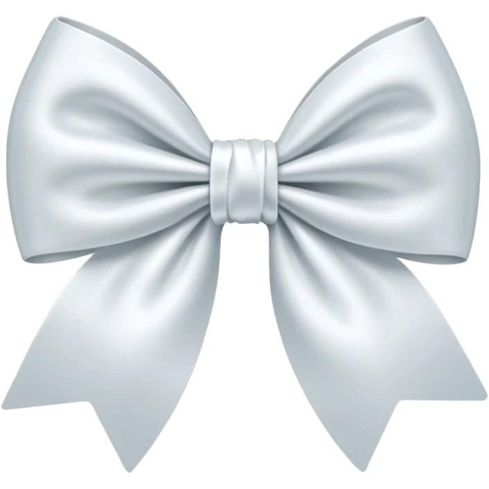 White bow on white bow emoji