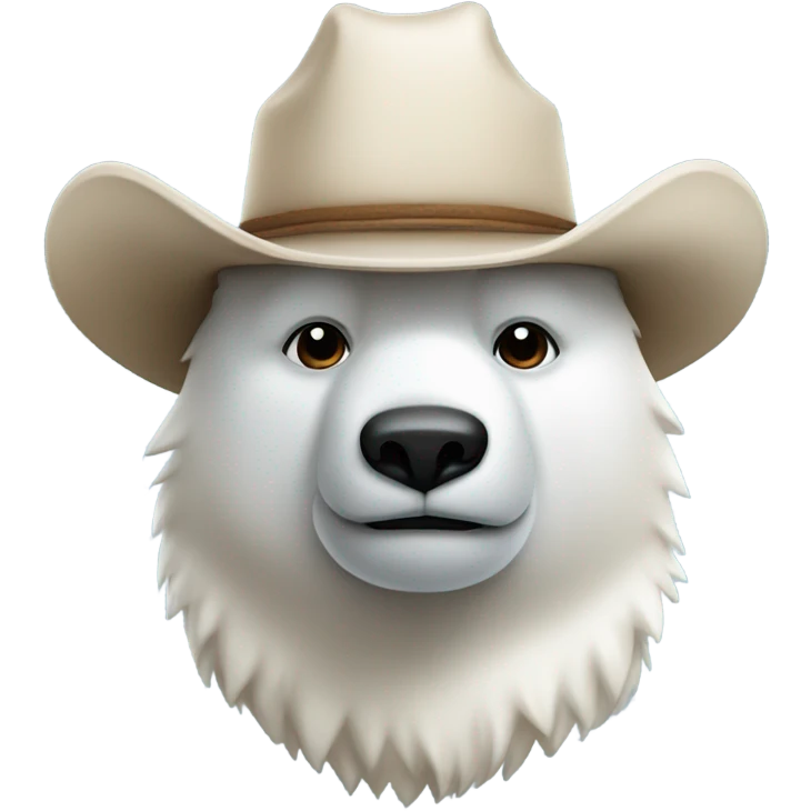 polar bear wearing a cowboy hat emoji