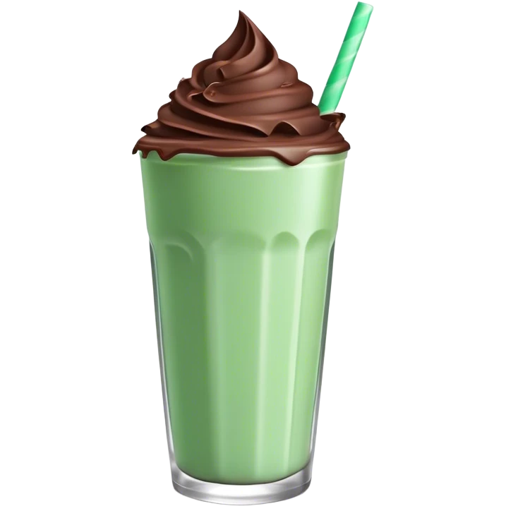 Mint chocolate shake emoji