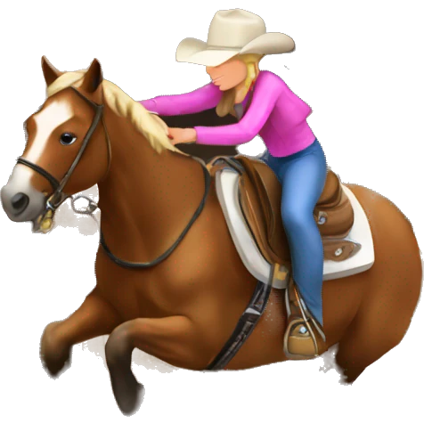 Barrel racing emoji