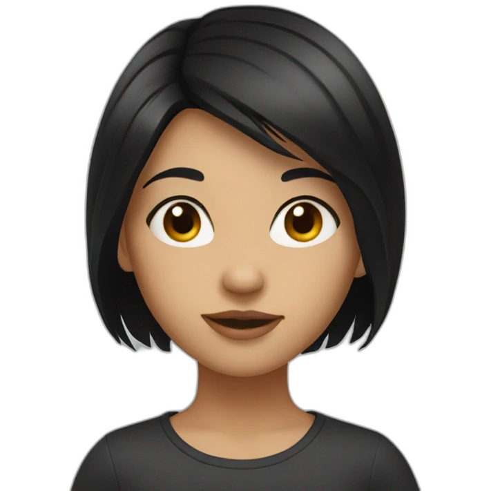girl with black hair emoji