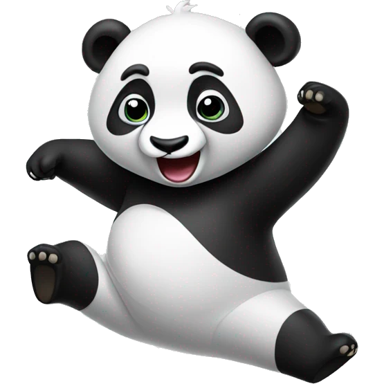 panda dancing having fun emoji