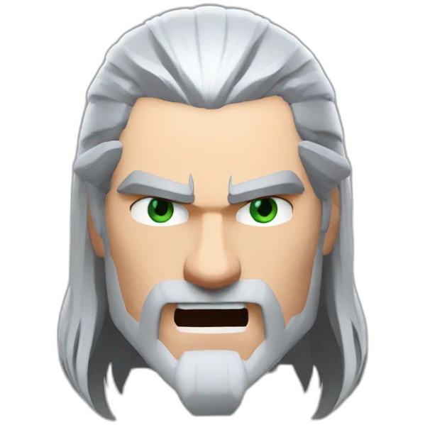 the witcher geralt fighting emoji