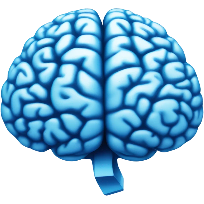 blue brain emoji