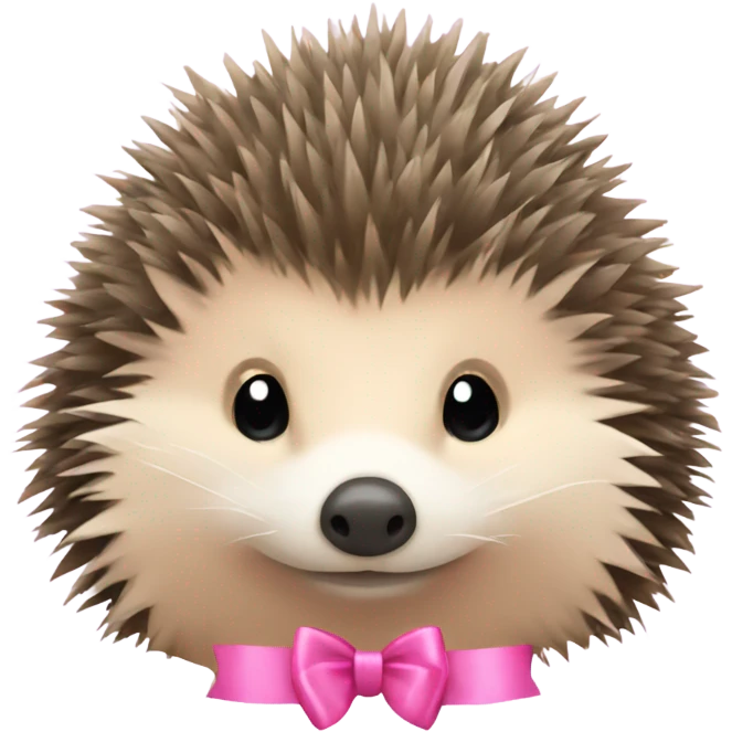 hedgehog with a pink bow emoji