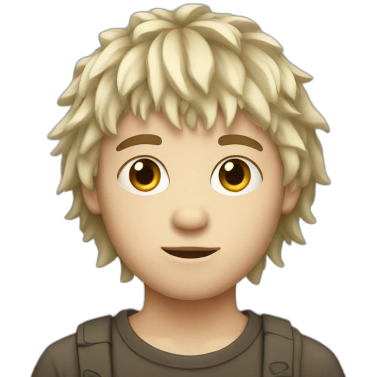 A White boy with a messy fringe  emoji
